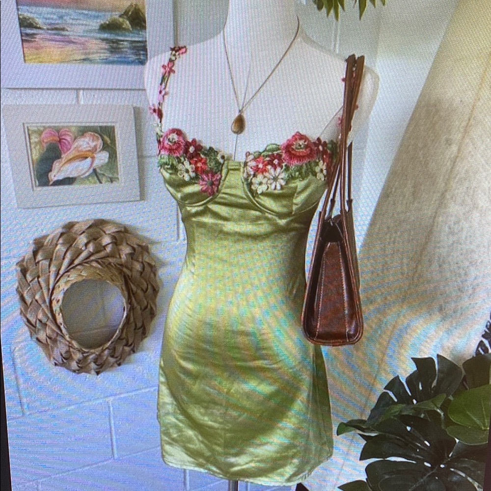 Princess Polly Green Bodycon Mini Dress Sweetheart Neckline